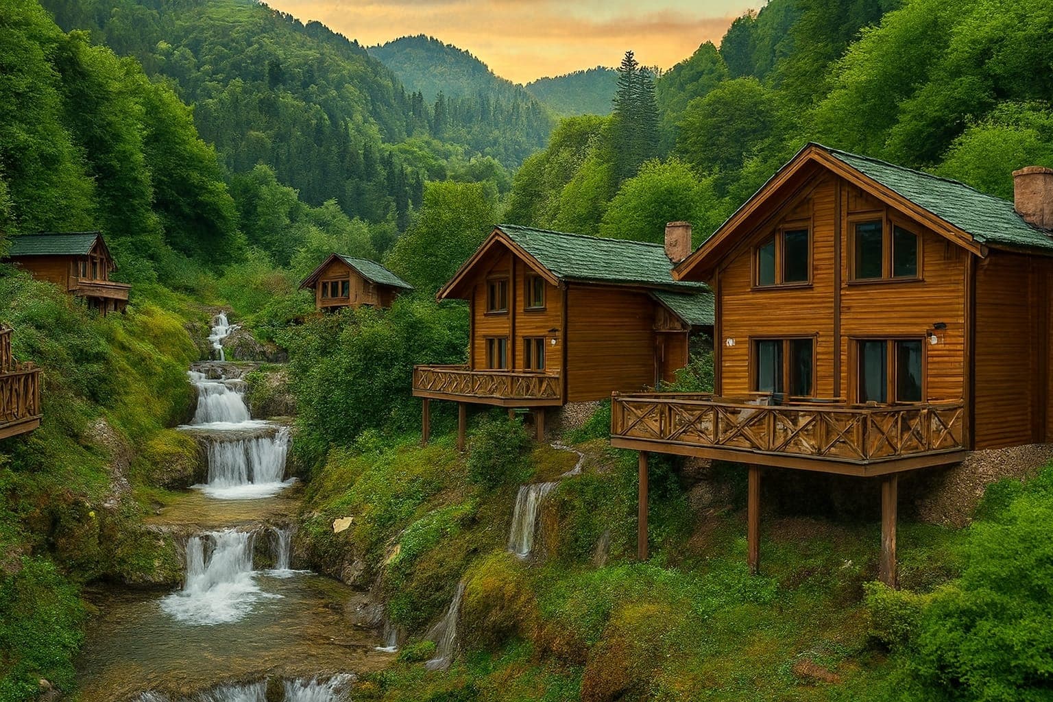 الأكواخ والفلل